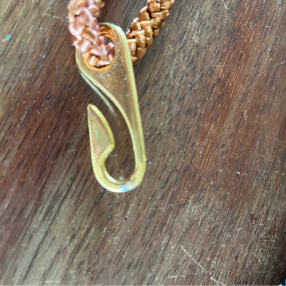 70’s fashion cords macrame style belt with gold hook closure - Picture 7 of 7